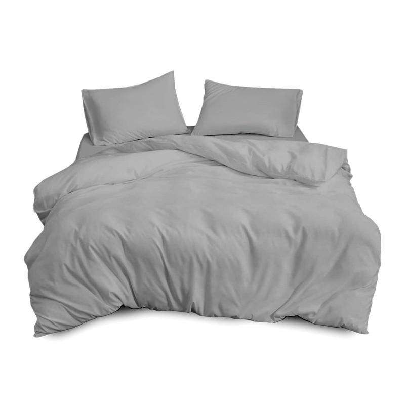 Sapphire Collection Plain Duvet Cover With Pillow Cases Non Iron
