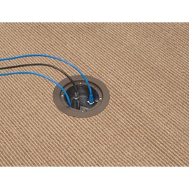 Arlington FLBR5420 Recessed Power and Data Round Floor Box (Brown)