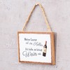 Set of 6 Wooden Wine Signs, 7 x 10 cm,