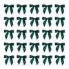 7Rainbows 50pcs Boutique 1.5" Dark Green Satin Ribbon Mini Bows