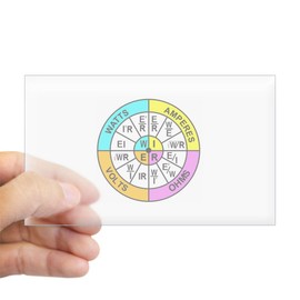 CafePress Ohm's Law Color Rectangle Sticker Rectangle Bumper Sticker Car Decal