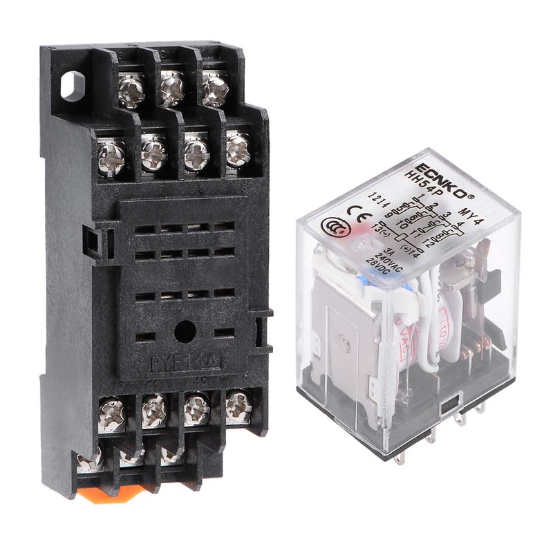 uxcell Electromagnetic Power Relay, HH54P AC 110V Coil 4P4T 14