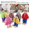 Family Doll Figures Pine Miniature People Toy Set Ornament Educational