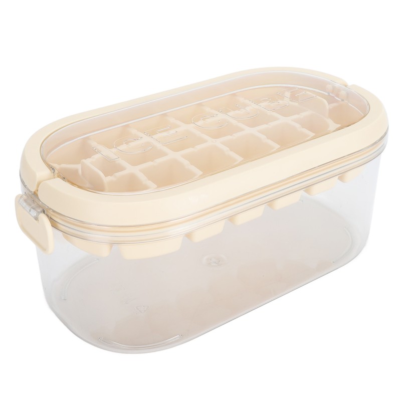 Ice Cube Tray with Lid Bin 2 Layer Ice Trays