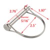 VTurboWay 4 Pcs Safety Coupler Pins 5/16"" x 2-3/4""(8mm x