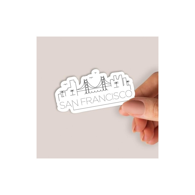 Squiddy San Francisco California - Vinyl Sticker for Car, Laptop,