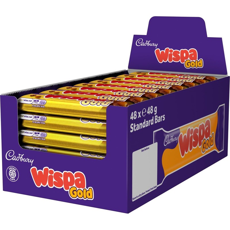 Cadbury Wispa Gold Chocolate Bar, Textured Milk Chocolate with Soft