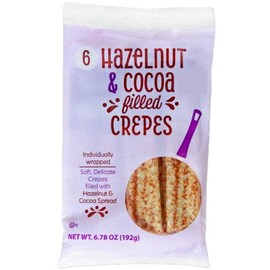 Trader J's Hazelnut Cocoa Filled Crepes, French-Style, Individually Wrapped, 7.05 oz, Pack of 2