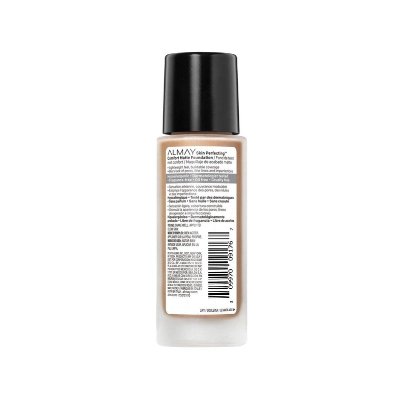 Almay Skin Perfecting Comfort Matte Liquid Foundation, 190 Neutral Toasted
