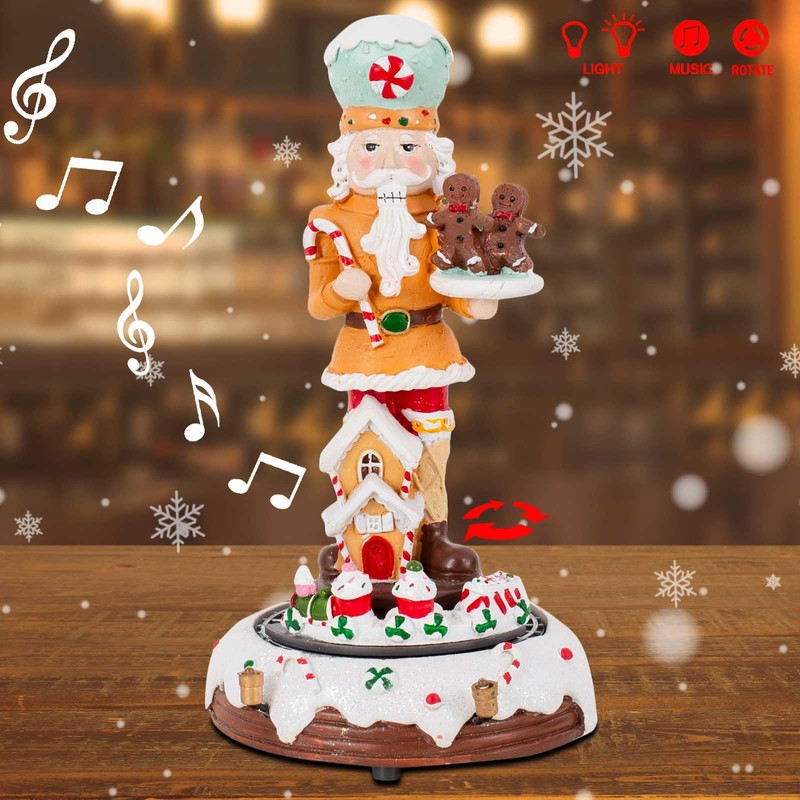 innodept12 Nutcracker Figure and Rolling Train Collectible - Christmas Figurine