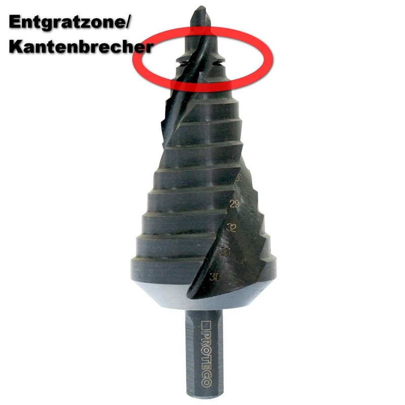 Proteco-Werkzeug® HSS Titanium TIN TiALN Professional Step Drill Set Stainless