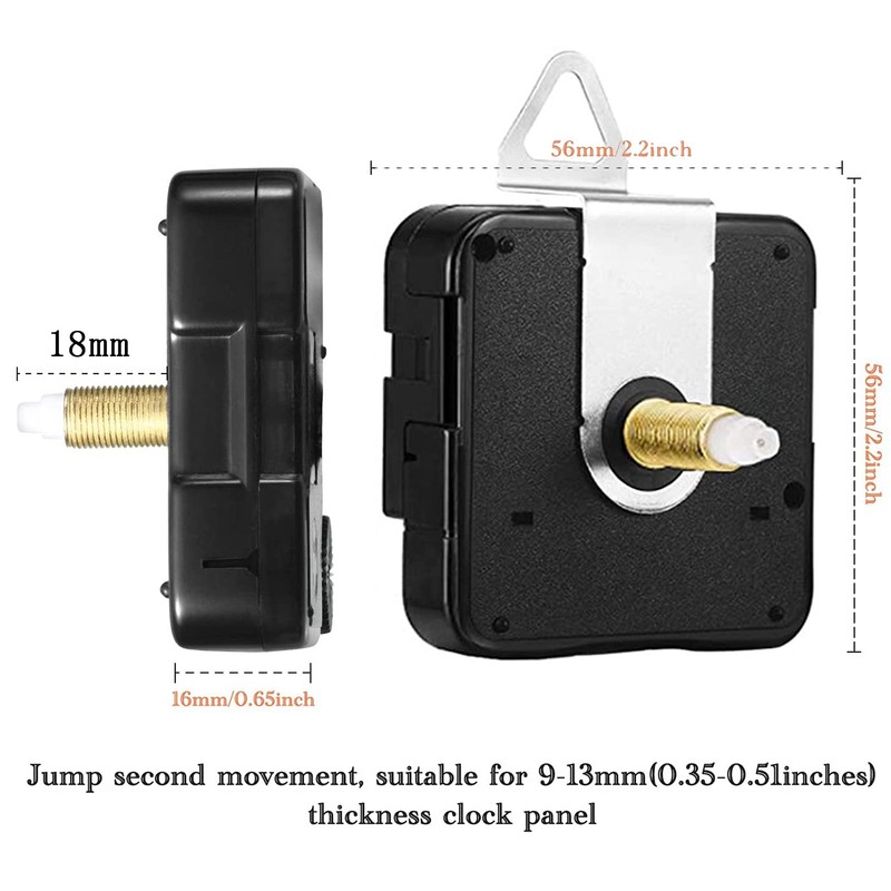 YUPVM 2Pcs Non-Ticking Quartz DIY Wall Clock Movement Mechanism Kit