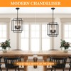 KOSTOMO 4-Light Black Farmhouse Chandelier Lantern Chandelier Light Fixture for