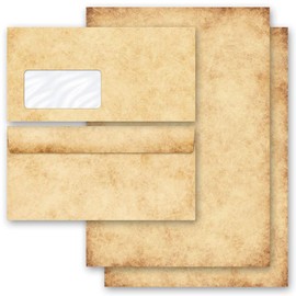 Letter Paper Sets Antique & History, History 20 Sheets Writing Paper + 20 Matching Envelopes DIN Long with Window Paper-Media