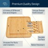 RoyalHouse Bamboo Cheese And Charcuterie Board With Slide Out Knife