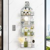 Orimade 4 Tier Adjustable Anti-slip Shower Caddy over Shower Head,Rustproof
