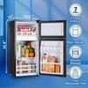 DEMULLER 2.4 CU.FT Capacity Black Refrigerator with Freezer Double Door