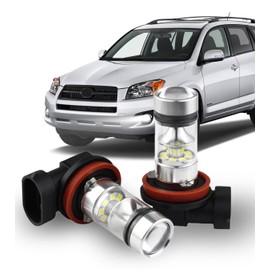 QIFANSAIL 2 Pcs Rav4 Led Fog Lights Compatible with 2006-2012 Toyota Rav4 Fog Light Bulbs Kit, 6500K Cool White Replacement, Plug and Play