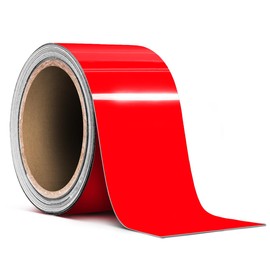 VViViD - Cinta de vinilo a rayas rojo fluorescente neón brillante película adhesiva para automóvil (2 x 20 pies)