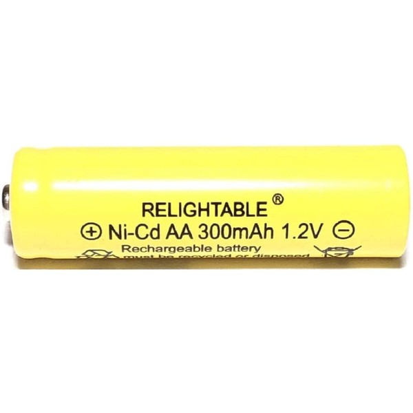 RELIGHTABLE 300mAh AA NiCd 1.2v Rechargeable Batteries Garden Solar Ni-Cd Light LED K (Pack of 6)