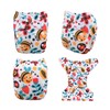 babygoal Reusable Cloth Diapers for Girls, Adjustable Washable Nappy 6pcs+