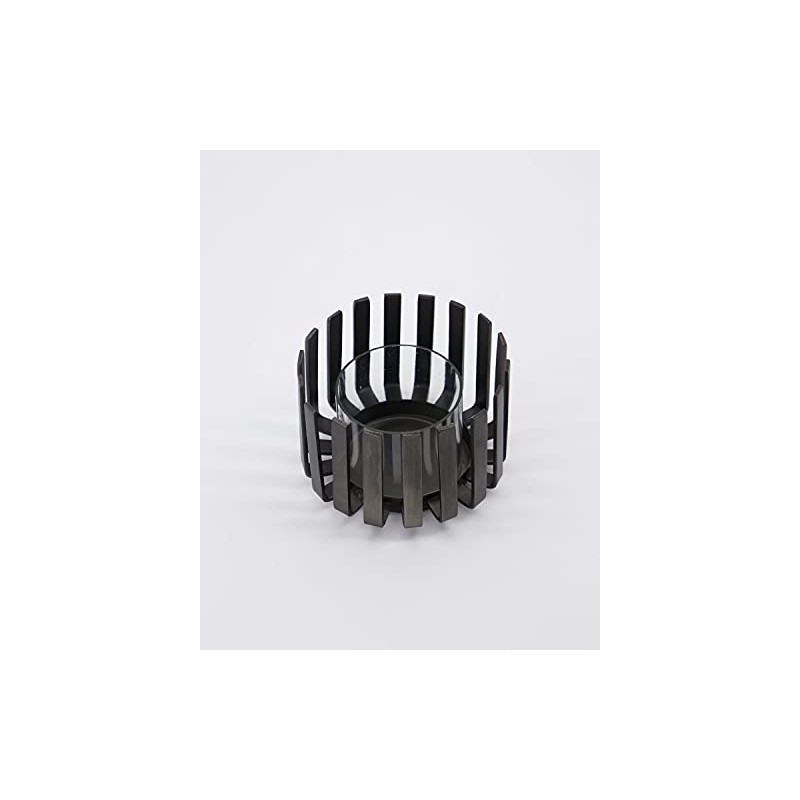 House Doctor 205345003 Tea Light Holder, Bars, Black, Height: 7.5