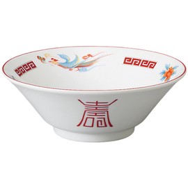 Ale-net Ramen Donburi, Set of 3, Ramen Bowl, Noodle Bowl, Transfer Phoenix Cut, 6.8 Bowl