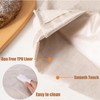 Set of 2 Linen Bread Bags with TPU Inner Lining