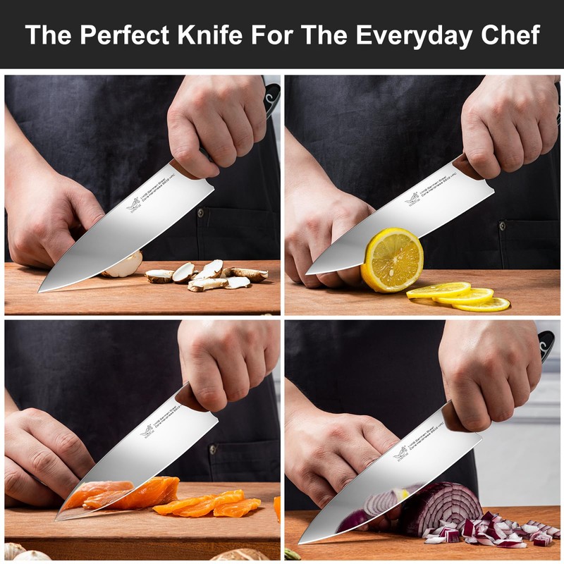 YONOVAK 8 Inch German Chef Knife in EN1.4116 High Carbon