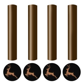 Brown Puff Vinyl Heat Transfer, 3D Puff Heat Transfer Vinyl Sheets Iron on, Coffee Foaming Heat Transfer Puffy HTV Vinyl for Heat Press T Shirts DIY Clothes Fabric, 4 Sheets 12”X10”