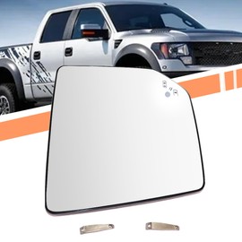AOUTTUOA Mirror Glass Heated Blind Spot Right Passenger Side FL3Z17K707D Compatible with Ford F150 2015-2020 with Heated & Blind Spot Replace FO1325141 Raptor Mirror Replacement Glass