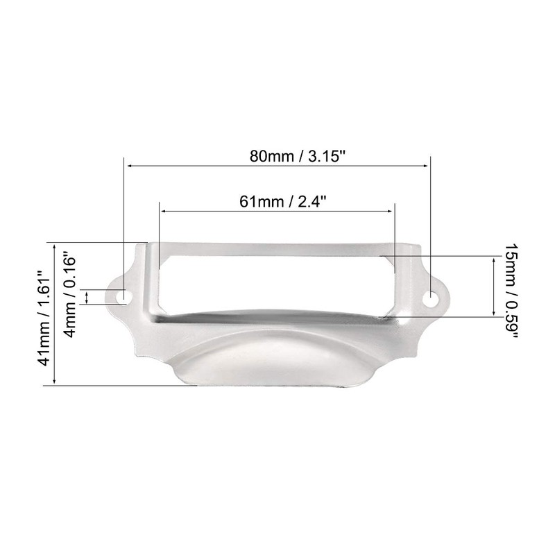 sourcing map Label Holder Pull Handles, Vintage Iron Label Frame