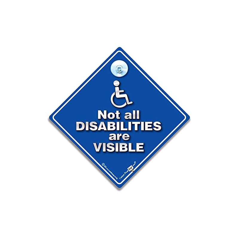 Not All Disabilities Are Visible Car Sign Design 2 Wheelchair