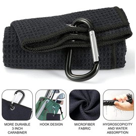 Doherty Kit esencial de golf, accesorios de golf, juego de regalo, toalla de golf, cepillo para polvo de palo de golf con limpiador de ranuras, herramienta de reparación de divot de club de golf con marcador de bola, kit de limpieza de palos de golf