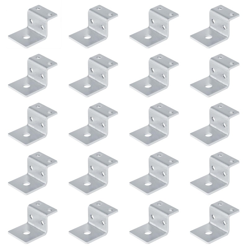 MOUNTAIN_ARK 20 Pack Aluminum Z-Bracket, Short Leg Offset Frame Mounting