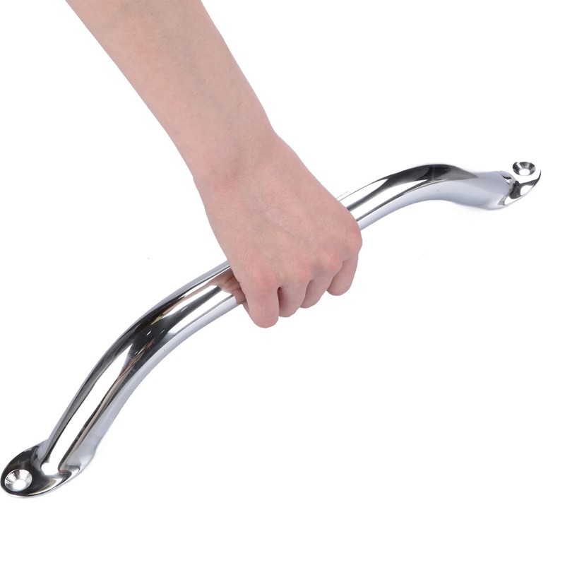 2PCS Boat Handrail Grab Handle Polished Stainless Steel Round Tube