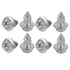 sourcing map 8 Pieces Self-Tapping Flange Head Tapping Screw M8