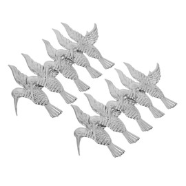 Levemolo 10pcs Metal Hummingbird Wall Decor DIY Blank Ornaments for Garden and Patio Stylish Outdoor Hanging Decor for Artistic Home Enhancement