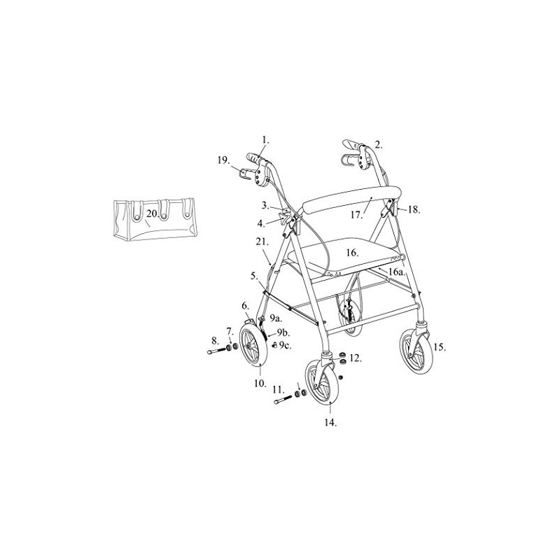 Rear Wheel for Drive Model R728; 1/ea