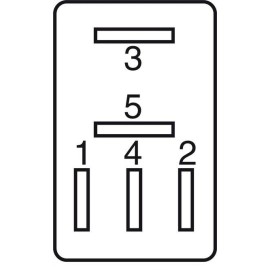 GEBE 992911 5 Terminal Changeover Relay with Resistor 24V 10/15A - Germany