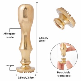 CRASPIRE Pottery Stamp for Clay Initial Alphabet A Handmade 1 inch(25mm) Ceramics Stamp Removable Brass Head with Golden Handle Unique Imprints DIY Crafts Polymer Clay Tools Makers