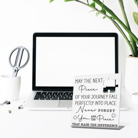 Graduation Puzzle Gift, Inspirational College Graduation Keepsake, Graduate Gift for Graduate Students, University Graduation Decor, Stainless Steel Plaque with Inspirational Quotes, WLK80