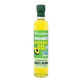 Benissimo 100% Pure Organic Avocado Oil – Cold-Pressed, Non-GMO, Allergen-Free Cooking Oil, 16.9 Fl Oz | Perfect for Sautéing, Frying, Baking & Salads