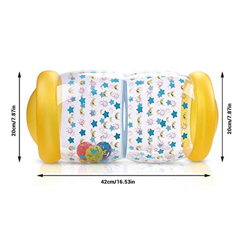 Inflatable Baby Roller Toy with Colorful Ball Baby Crawling Auxiliary