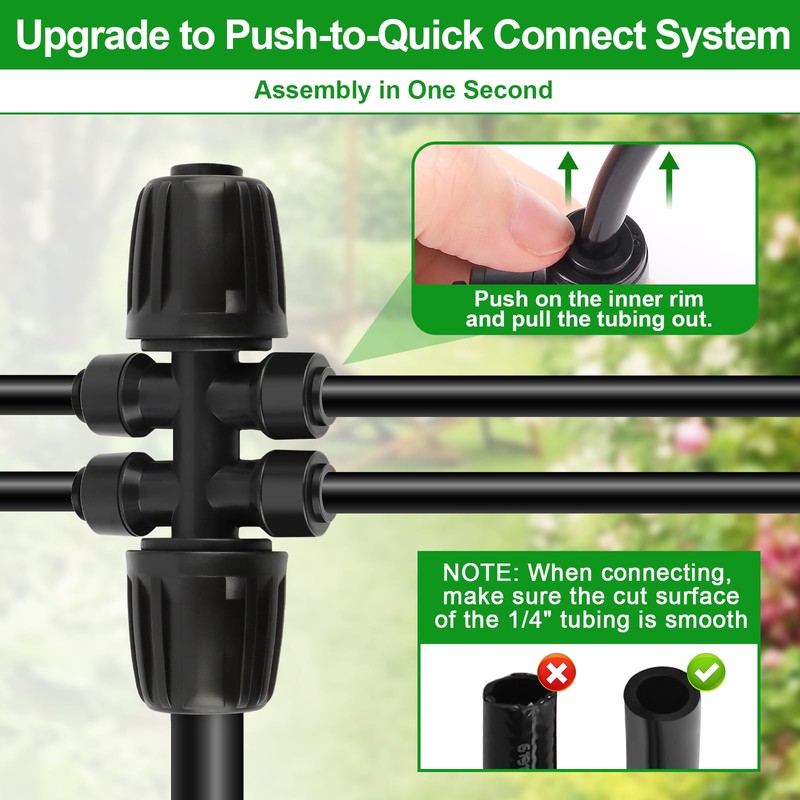 Kalolary 246FT Quick Connector Garden Watering System, Automatic Garden Watering