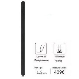 Z Fold 6/Fold 5 Slim S Pen Fold Edition,Z Fold 6 Pen 4096 Pressure Levels Compatible with Galaxy Z Fold 6/5 Phones Only, Fold 5 Stylus Pen Slim 1.5mm Pen Tip, with 3*Tips (Phantom Black)