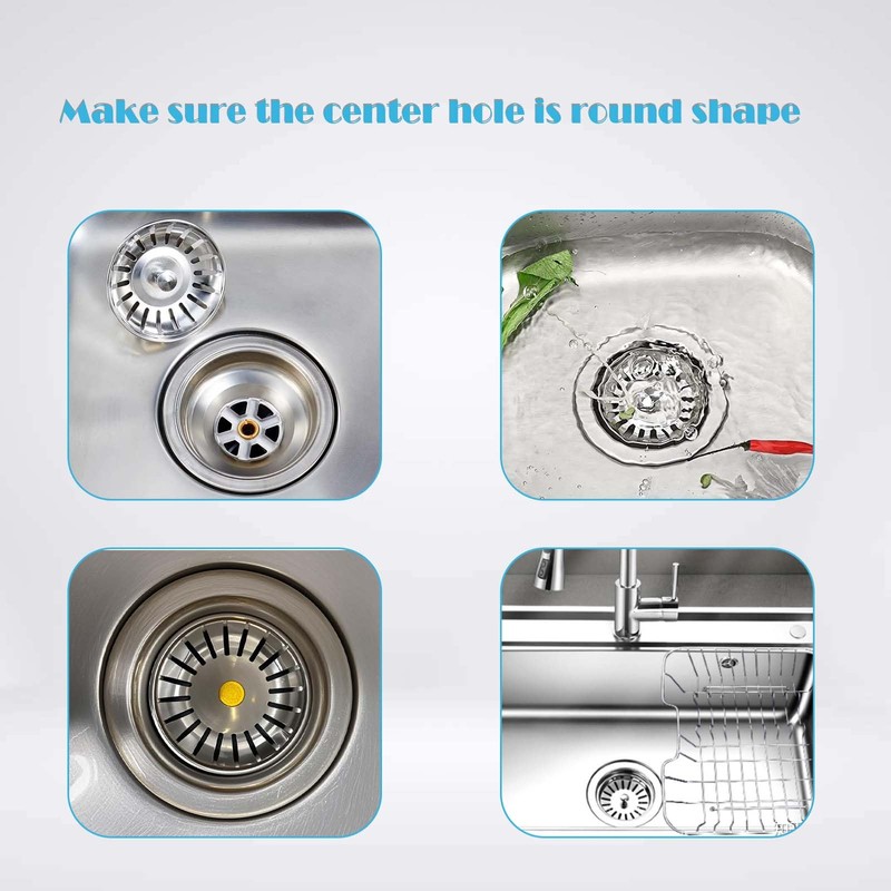 Loimon Sink Strainer Plug, 79mm 304 Stainless Steel Thickened Drain