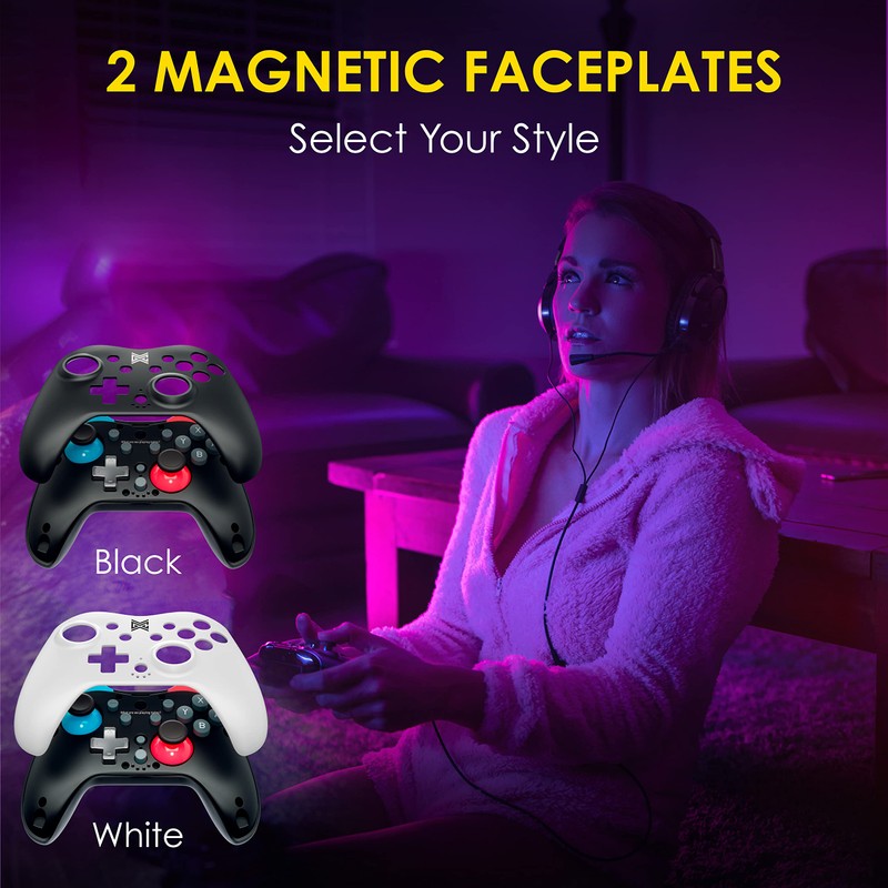 MGC Switchplate Wireless Controller for Switch/OLED/Lite, Gyro Control, Programmable Back