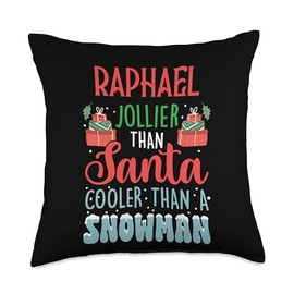 Ice Cold Charisma Christmas Holiday Heat Raphael Jollier Than Santa Cooler Than Snowman Frosty Throw Pillow, 18x18, Multicolor