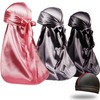 ForceWave - Paquete de 4 tapas sedosas Durags y onduladas